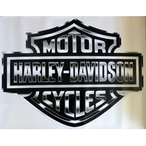 Harley-Davidson Bar & Shield Logo Decal, X-Large 30 x 40 In, Gray & Black CG4330, Harley Davidson