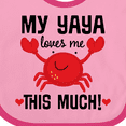 thumbnail image 4 of Inktastic Yaya Loves Me Grandson Boys or Girls Baby Bib, 4 of 4