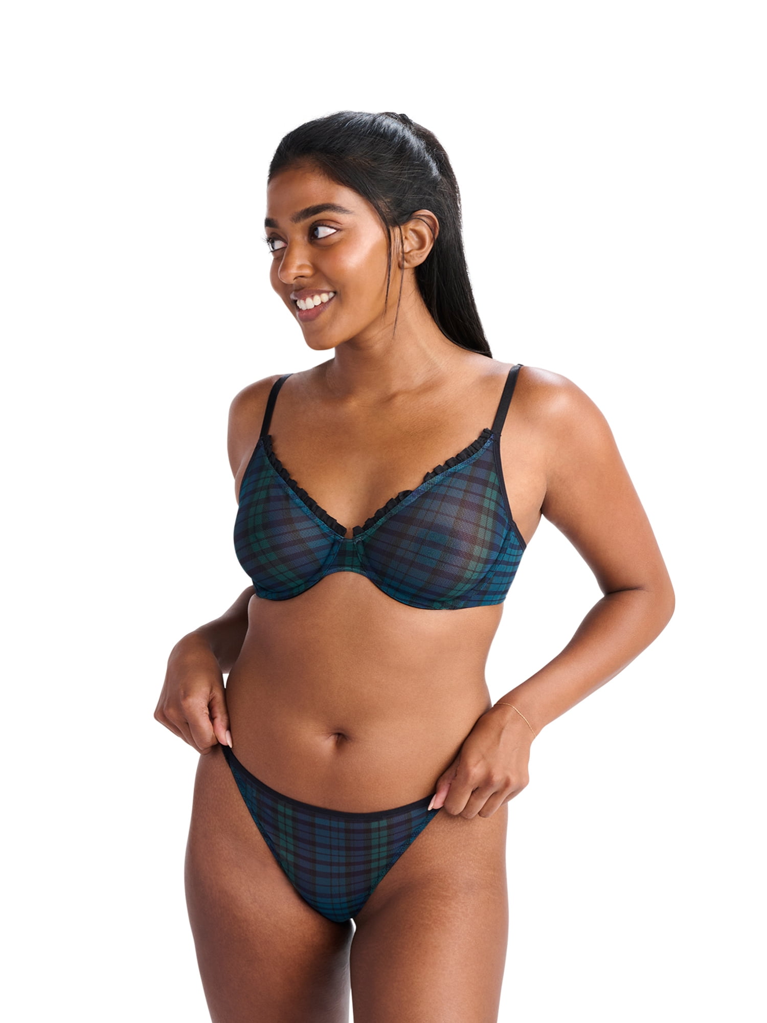 Parade Mesh Underwire Bra Set, Sizes XS to 3XL, Nylon Spandex