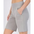 thumbnail image 4 of 4 Pack: Women's 7" Bermuda Long High Waisted Shorts With Pockets - Casual Running Workout Athletic (Available In Plus), 4 of 6