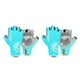 thumbnail image 2 of Eigraketly 1 par de medio guantes para senderismo, manoplas auxiliares de cuero PU para ciclismo, almohadilla antideslizante multiusos, Azul claro XXL 2piezas, 2 of 6