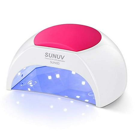 Uv Lamp Gel Nails SUNUV SUN2C 48W LED UV nail Lamp with 4 Timer Setting,Senor For Gel Nails and Toe Nail Curing ()