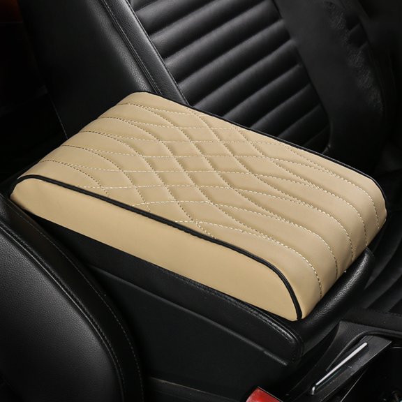 Upgraded Universal Style Memory Cotton Car Armrest Box Pad, Leather Car Armrest Cushion Center Console Cover Pad, Universal Vehicle Seat Box Cushion