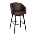 thumbnail image 4 of Flash Furniture Margo 30"H Square Mid Back Barstool, Brown/Walnut, 4 of 11