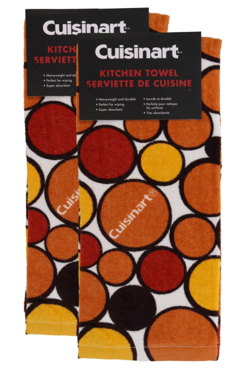 Cuisinart 100 Cotton Super Absorbent Kitchen Towel, Geometric Pattern