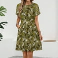 thumbnail image 2 of Autumn Leaves Camouflage Dress Summer Street Style Dresses Female Short Sleeve Printed Sundress, 2 of 7