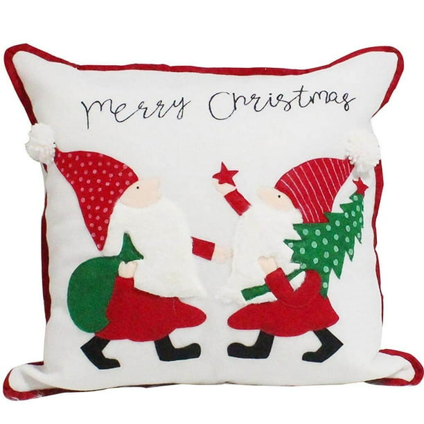 Cateissary 46*46*1 cm/18,08*18,08*0,39 pulgadas sin rostro Santa Claus funda de almohada de Navidad al aire libre funda de cojín decoración de Navidad Kits de decoración para fiestas Cateissary HA017453-00