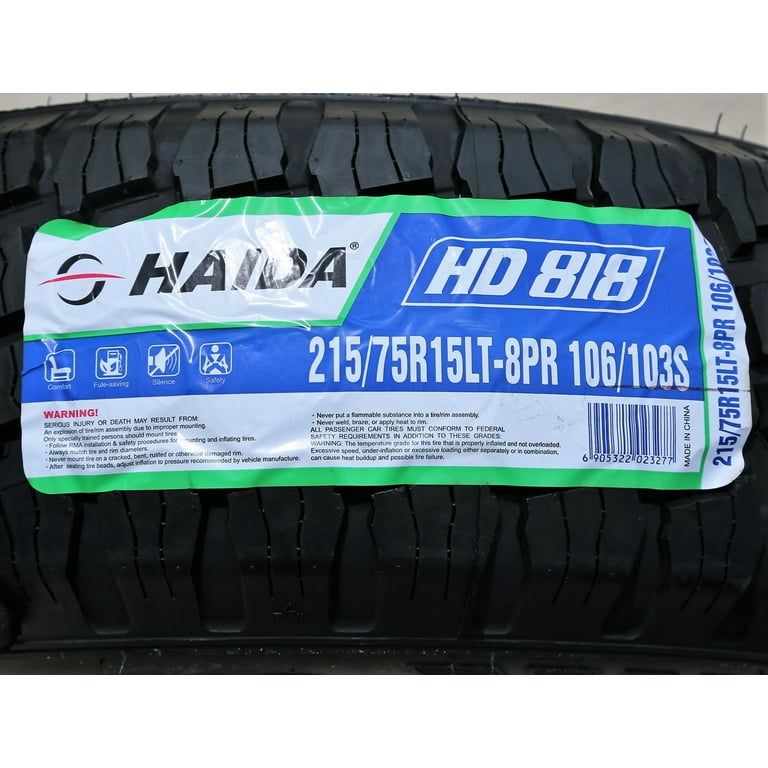 Haida Puma HD818 LT 215/75R15 8 Ply MT M/T Mud Tire for 1995-2001