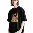 thumbnail image 2 of Men's T-Shirt Cartoon Desert Mountain Cactus Short Sleeve Casual Tee Classic Crew Neck T-Shirt for Men, M, 2 of 7