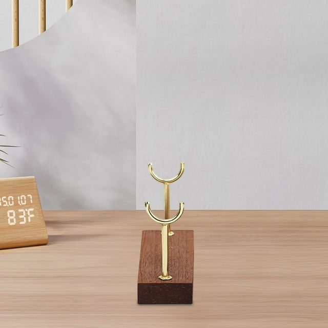 Support de Rangement en Bois Présentoir Bracelet Pendentif Bijou Ornement Double Fourche Support Base