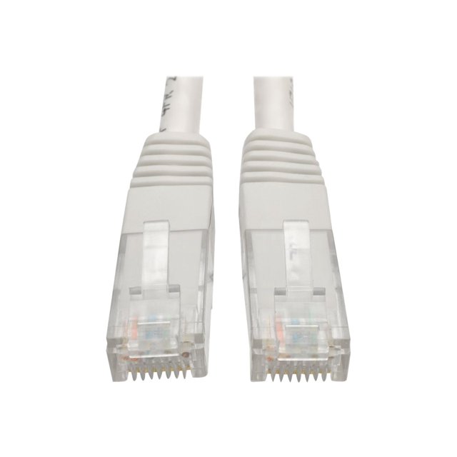 Eaton Tripp Lite Series Cat6 Gigabit Molded (UTP) Ethernet Cable (RJ45 M/M), PoE, white, 25 ft. (7.62 m) RJ-45 (m) CAT 6 - Câble de Raccordement - à RJ-45 (M) - 25 ft - UTP - - IEEE 802.3ab/IEEE 802.5 - Moulé, Toronné - Blanc