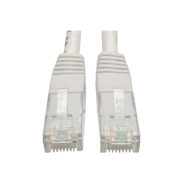 Eaton Tripp Lite Series Cat6 Gigabit Molded (UTP) Ethernet Cable (RJ45 M/M), PoE, white, 25 ft. (7.62 m) RJ-45 (m) CAT 6 - Câble de Raccordement - à RJ-45 (M) - 25 ft - UTP - - IEEE 802.3ab/IEEE 802.5 - Moulé, Toronné - Blanc