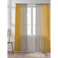 thumbnail image 2 of Sheer Curtains 108 inches Long, Orange and Grey Gradient Light Filtering Sheer Window Curtains Rod Pocket Voile Drapes for Bedroom Living Room, 52"W x 108"L 2 Panels, 2 of 7