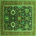 thumbnail image 1 of Ahgly Company Indoor Square Oriental Green Industrial Area Rugs, 3' Square, 1 of 4