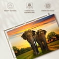 thumbnail image 6 of Elephant Stock Elephant Sunset Duo Wall Art - Horizontal Canvas Wall Art - Living Room Wall Decor - Animal Canvas - Green And Gray Decor - 12" x 8", 6 of 8
