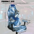 thumbnail image 5 of SCRAWLGOD Wolf Mountain Print Blue Print Gaming Chair Cover, Breathable Computer Chair Cover with Armrest Covers Washable Slipcover for Gaming Rotating Chair with Elastic Band, 5 of 7