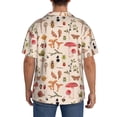 thumbnail image 3 of Sikiie Retro Autum Mushrooms Men's Wrinkle Free Untucked Cuban Shirt Business Casual Button Down Shirts Short Sleeve ShirtSmall, 3 of 5