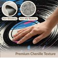 thumbnail image 6 of ODIKA 6'x9' Washable Area Rug Record Graffiti Grunge Disc Round Movie Eight Music Note Vinyl Playful for Family Room, Living Room, Master Bedroom, Non-Slip, Easy Care, 6 of 7