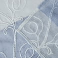 thumbnail image 6 of Dainty Home Silvia Ombre Stiped Floral Chinelle Embroidered Linen-Look 70" x 72" Shower Curtain In Blue, 6 of 6