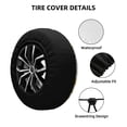 thumbnail image 2 of Naloa Leopard Print PVC Leather Spare Tire Wheel Cover for Car Truck SUV Camper Trailer Universal Fit many size17 inch, 2 of 6