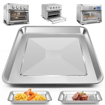 Air Fryer Tray Replacement for Cuisinart TOA-60 TOA-65 TOA-70 Toaster Air Fryer Convection Oven, 12.2*11'' Mesh Air Fryer Stainless Steel Basket Wire Rack Accessories Parts, Dishwasher Safe