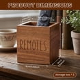 thumbnail image 2 of 2pcs Acacia Wood Remote Control Holder, Tabletop Wooden Remote Caddy, TV Controller Organizer for Living Room and Nightstand, Brown, 2 of 9