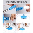 thumbnail image 5 of Spin Mop Replacement Handle, fenze 49-inch 360 Degree Rotating Telescopic Spin Mop Pole Handle and Stainless Steel Mop Disc for Household Floor Cleaning Accessories, Khaki, 5 of 6