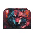 thumbnail image 2 of Haiem Red Flame Wolf Head Print Toaster Covers 4 Slice Wide Slot,Bread Dust Cover & Fingerprint Protection,Bread Machine Cover,Appliance Covers, 2 of 7