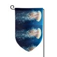 thumbnail image 5 of Sigee White Jellyfish Dansing in the Ocean Printed Flag12.5 * 18in Outdoor Yard Flags For Garden Decor, 5 of 9