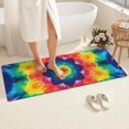 thumbnail image 4 of Colorful Rainbow Tie Dye Spiral Pattern Bathroom Rugs Mat,Non Slip Microfiber Bathroom Rug,Rubber Backing,Soft Bathroom Mats for Bathroom Floor,Tub and Shower,60x24in(150x60cm), 4 of 5
