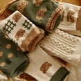 thumbnail image 3 of GYTY 6 Pair Cute Cotton Socks Kawaii Bear Ankle Socks Preppy Ruffle Socks for Women Japanese Thick Fall Vintage Crew Socks, 3 of 7