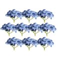 thumbnail image 2 of 10 cabezas de flores artificiales de hortensia de seda de 10 cm para decoración de bodas DIY Azul oscuro, 2 of 9