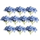 thumbnail image 2 of 10 cabezas de flores artificiales de hortensia de seda de 10 cm para decoración de bodas DIY Azul oscuro, 2 of 9