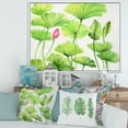 thumbnail image 2 of Designart 'Ancient Pink Lotuses In The Pond VIII' Traditional Framed Canvas Wall Art Print, 2 of 5