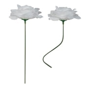 CALLIEVER 50Pcs White Artificial Roses Bouquet