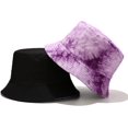 thumbnail image 2 of CoCopeaunts Reversible Buckets Hat Women Autumn Winter Multicolor MenTie Dye Bucket Caps Double-Faced Wear Cotton Fisherman Caps, 2 of 8