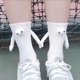 thumbnail image 3 of Calcetines de mano, calcetines de mano magnéticos para parejas, calcetines unisex de tubo medio divertidos de la mano, calcetines de regalo lindos de muñeca 3D para,Black&White-4Pairs, 3 of 7