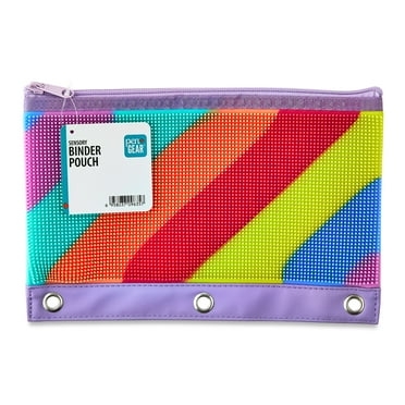 Pen+Gear Rainbow Sensory Binder Pouch, Multicolor Pencil Case for Primary School