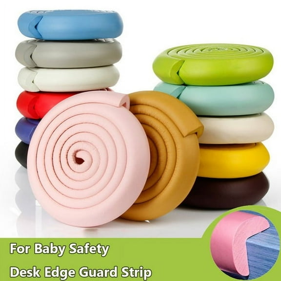 6.5 Ft Foam Rubber Corner Cushion Guard,Baby Proofing Edge Cushion,Child Infant Kids Safety Strip Softener Bumper Protector for Furniture Table Desk Fireplaces,L Shape by