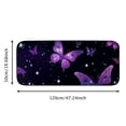 thumbnail image 5 of ONETECH Butterflies Stars Purple Square Floor Mat Indoor Outdoor Felt for Home Entrance Outside Entry 19.68*47.24 in, 5 of 6
