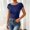 Navy, variant on Women's Short Sleeve T-shirt Backless Going Out Tops Solid Color Basic Tee Slim Fit Summer Open Back Tops Crop Top T Shirts for Women Summer Sale