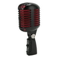 thumbnail image 1 of Microphone Vocal Dynamique Rétro, Micro Cardioïde Classique avec Câble XLR Femelle vers 6,35 mm, Angle Ajustable, Micro Style Rétro pour Spectacle sur Scène, KTV, Spectacle en Direct, 1 of 7