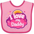 thumbnail image 3 of Inktastic I Love My Daddy Girls Girls Baby Bib, 3 of 4