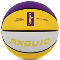 thumbnail image 1 of Baloncesto AXGUIQ, tamaño 5, 27.5 pulgadas, amarillo-morado, para exteriores, 1 of 8