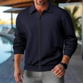 thumbnail image 2 of QHFBli Hooded Casual Jacket Men's Casual Jacquard Lapel Cardigan Coat Long Sleeve Spring Fashion Outerwear Jacket, 2 of 7