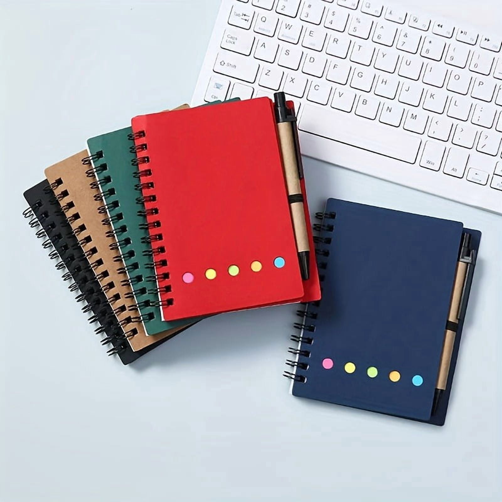20 Pcs Mini Spiral Notebook Set, 3.5x5.5 Inch Pocket Notebooks with Pen Holder, Sticky Notes and Index Tabs, Small Writing Notebook Journal Kit for Office, Travel, Planning, Exam Season Use