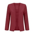 thumbnail image 4 of tarylea Business Casual Tops for Women Trendy Solid Color Blazer Long Sleeve Fitted Crop Tops Loose Basic Fall Suit Jackets, 4 of 5