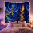 thumbnail image 2 of Lighthouse Coastal Night Tapestry Wall Hanging, 2 of 7