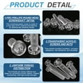thumbnail image 3 of Uxcell 120Pcs Clear Acrylic Screws, M3x6mm PC Plastic Phillips Round Head Bolts, 3 of 7