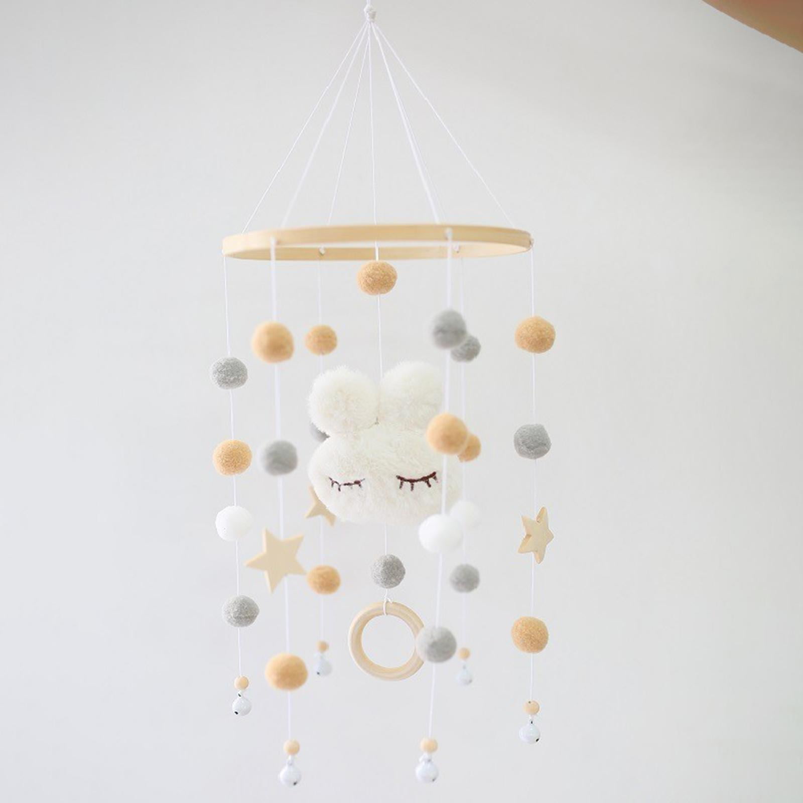 LeeQinersw 2pcs Baby Mobile Rattle with Rabbit Baby Mobile for Crib Bedroom Nursery